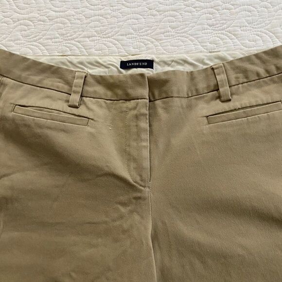 Lands' End Tan Midrise Chino Cropped Capris Women's Size 10​​ - Picture 6 of 10